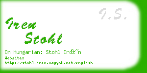 iren stohl business card